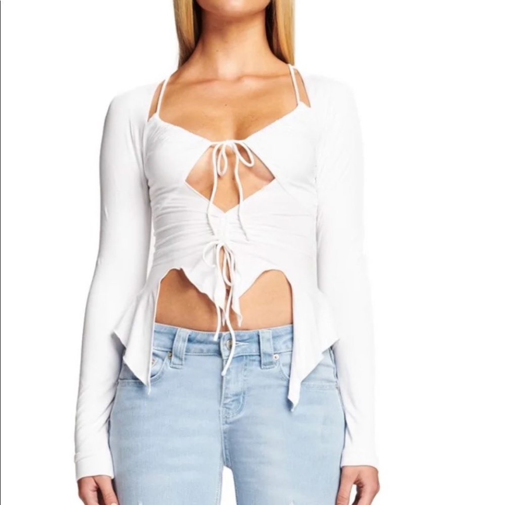 I.am.Gia. White svana long sleeve size XSMALL worn once in amazing condition